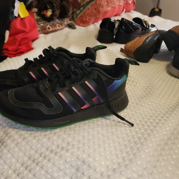 ADIDAS EUC WOMEN'S SIZE 7 RAINBOW ATHLETIC SNEAKERS SHOES - Picture 3 of 11